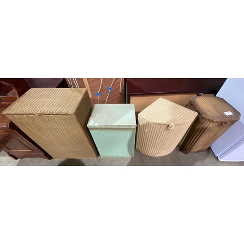 150 - 3 LLOYD LOOM LINEN BOXES +1