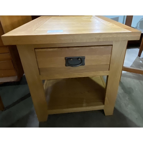 165 - HARD WOOD LAMP TABLE