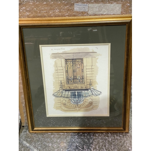 179 - BOXED FAN AND FRAMED PRINT