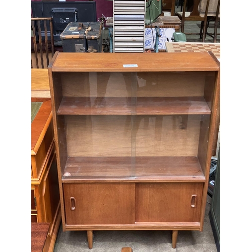 183 - RETRO TEAK BOOK CASE