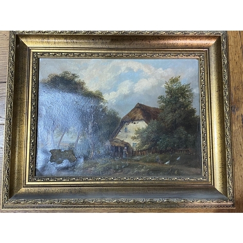 68 - ANTIQUE OIL ON CANVAS WITH GILF FRAME 20