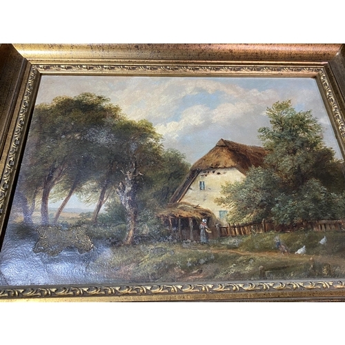 68 - ANTIQUE OIL ON CANVAS WITH GILF FRAME 20