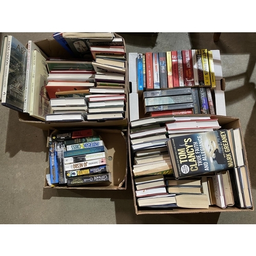 15 - 4 BOXES OF VARIOUS BOOKS INCLUDING FOOTBALL AND CRICKET