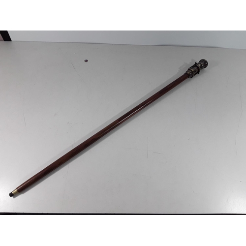 146 - Compass/telescope topped walking stick