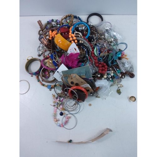 156 - Large bag of costume jewellery