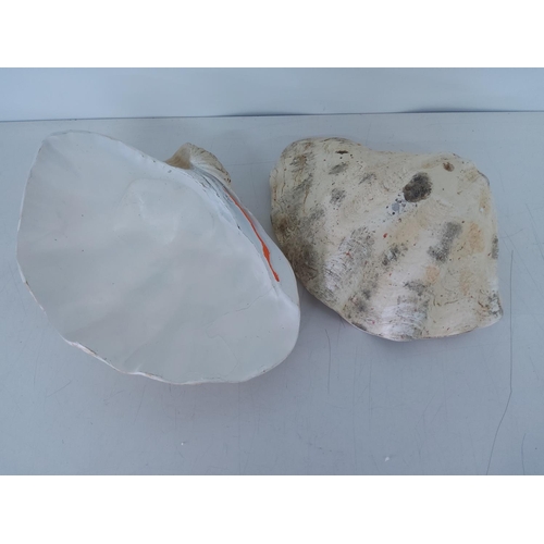 508 - Pair of faux shell dishes