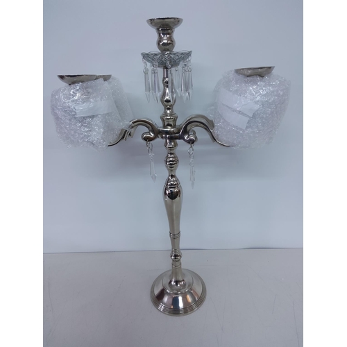 511 - Large candelabra with glass drops