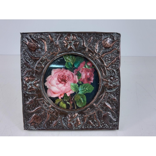 244 - Arts and crafts art noveau copper photo frame