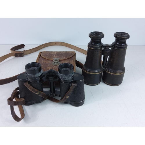 494 - Vintage cased binoculars