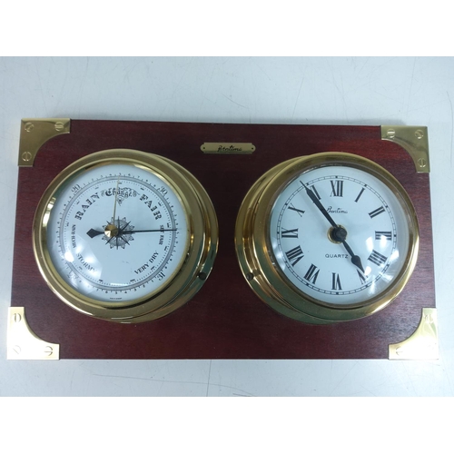 498 - Ships clock and barometer set