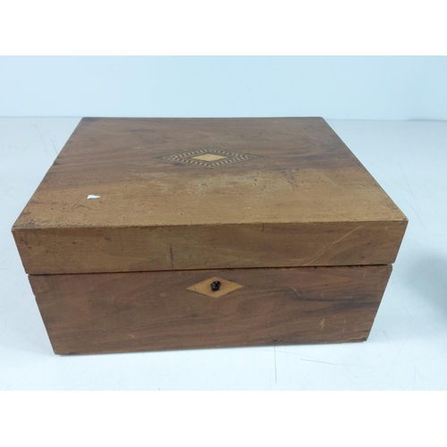 502 - Antique walnut writing slope