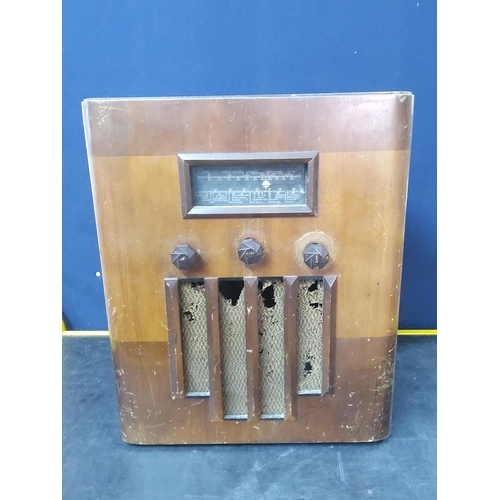 209 - Vintage wooden cased radio