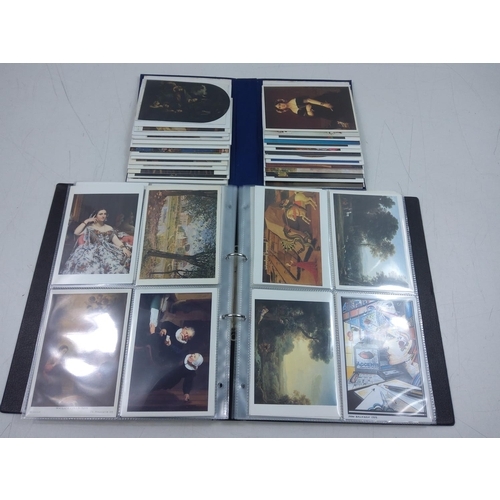 140 - 2 albums of art themed postcards