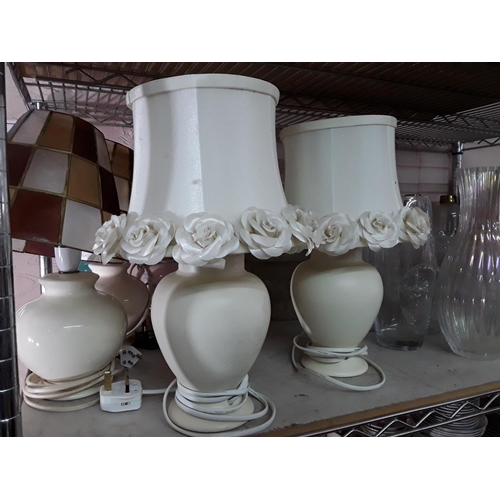 53 - Large qty of various glassware and lamps