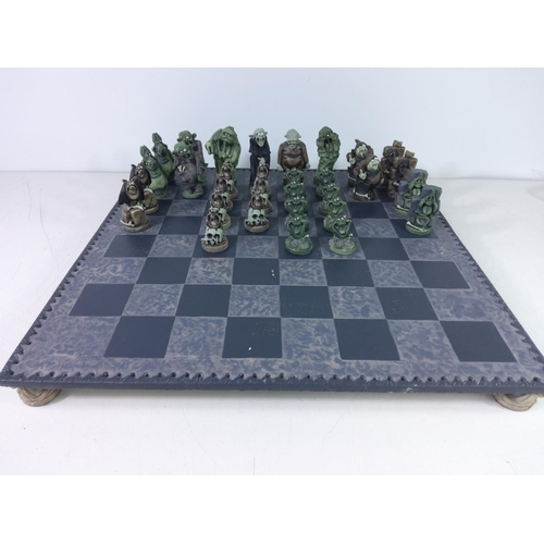 539 - Unusual gargoyles and monster chess set
