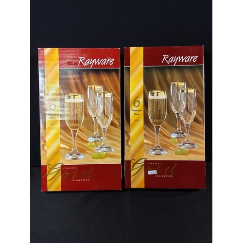 188 - 2 boxed sets of glasses