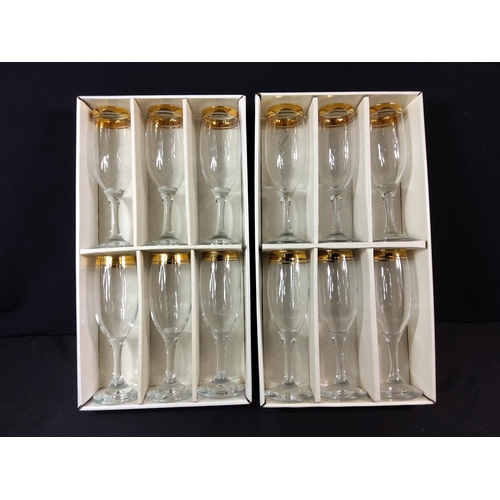 188 - 2 boxed sets of glasses