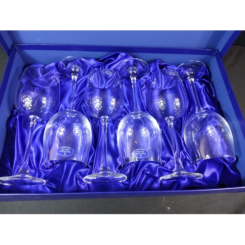 190 - Boxed set of Doulton wine glasses