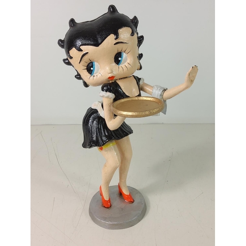 228 - Cast metal Betty Boop dumb waiter