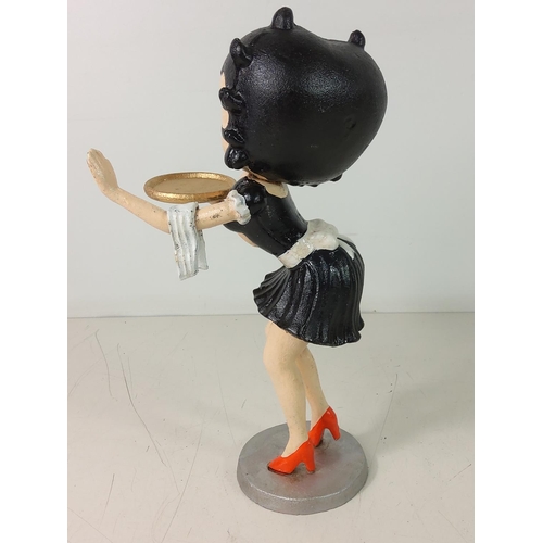 228 - Cast metal Betty Boop dumb waiter