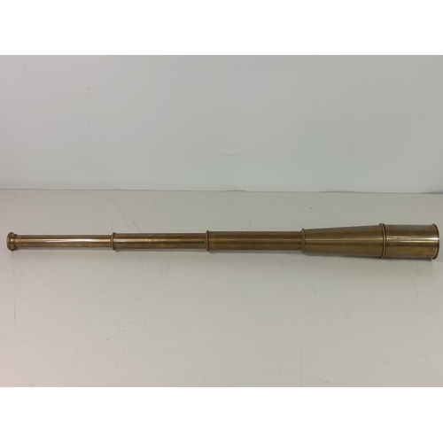 238 - Brass 3 drawer telescope