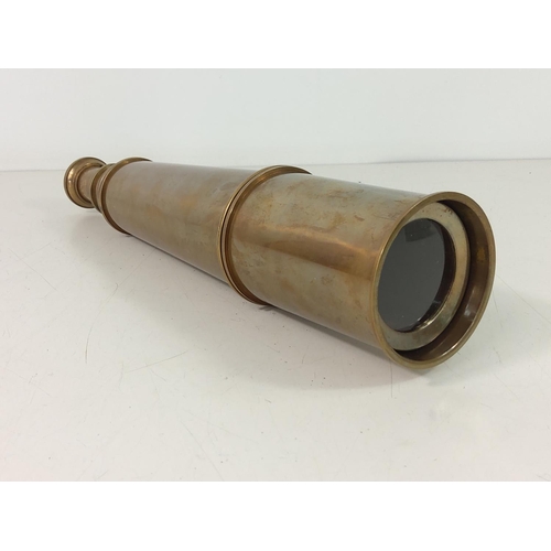 238 - Brass 3 drawer telescope