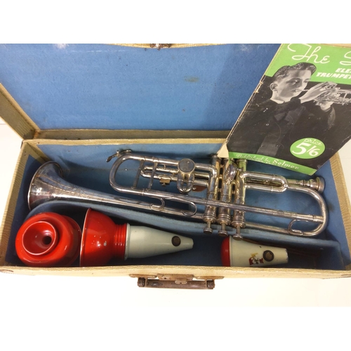 69 - Cased trumpet