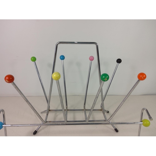 80 - Retro style coat hooks and mag rack