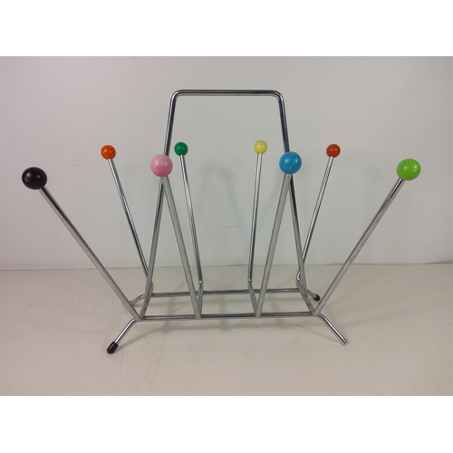 80 - Retro style coat hooks and mag rack