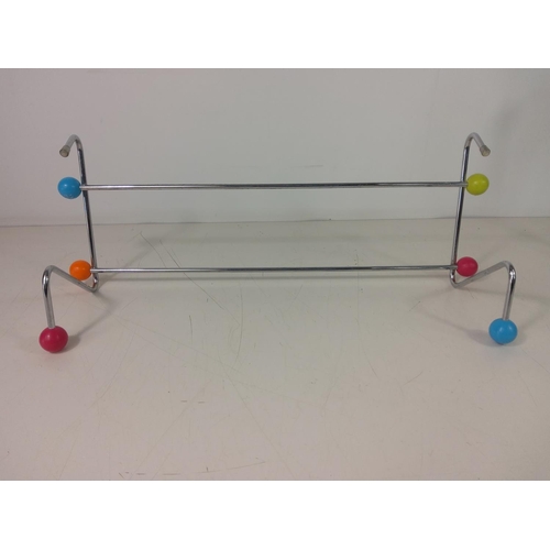 80 - Retro style coat hooks and mag rack