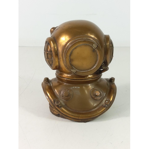 199 - Ink stand and divers helmet paperweight