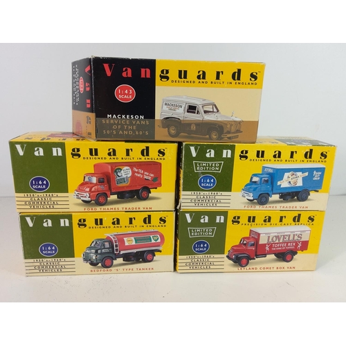 85 - 5 Vanguards model vehicles