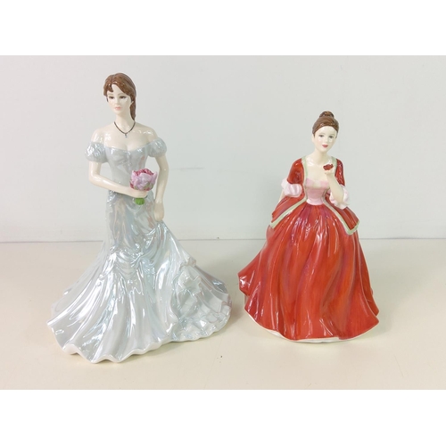 449 - Boxed Doulton lady figure and an unboxed Coalport lady figure