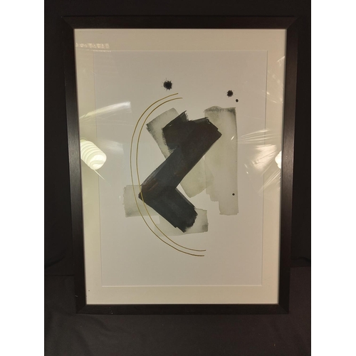 45 - Modern framed abstract, 86cms x 64cms