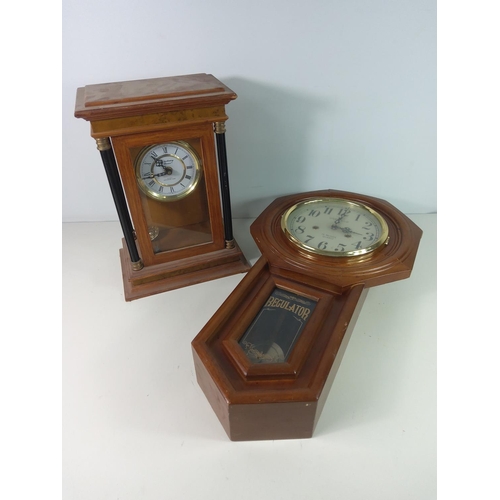 341 - Wall clock and mantel clock