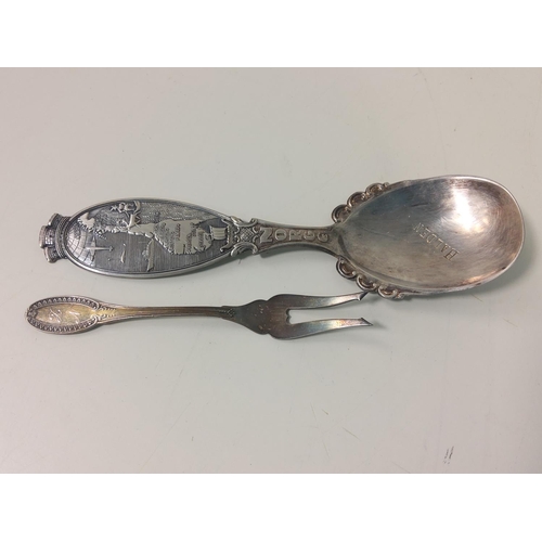 460 - Commemorative spoon and fork