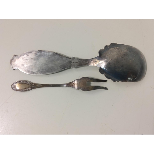 460 - Commemorative spoon and fork