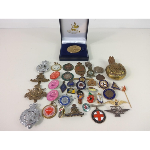 463 - Badges, brooches, medallion etc