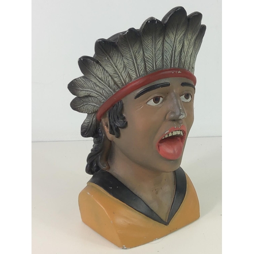 511 - Antique cigar shop Native Indian advertising head