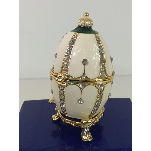 512 - Enamelled Faberge Collection trinket egg