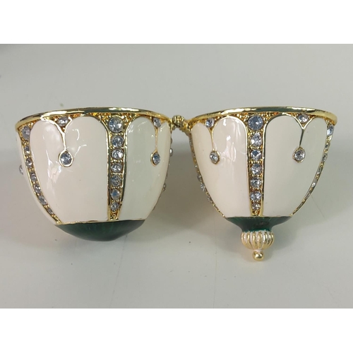 512 - Enamelled Faberge Collection trinket egg