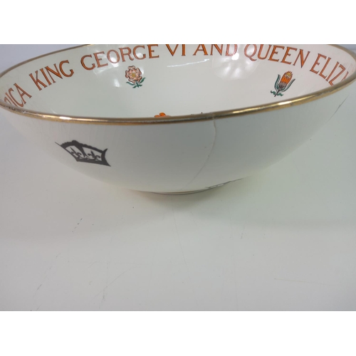 513 - 1947 Tour commemorative bowl, King George and Queen Elizabeth