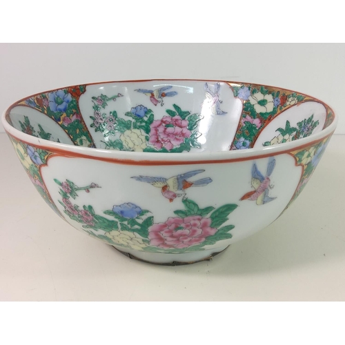 255 - Oriental Famillie Rose bowl