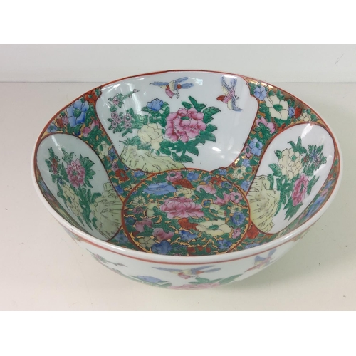 255 - Oriental Famillie Rose bowl