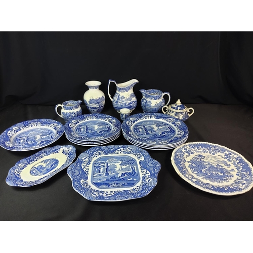 258 - Box of blue and white china mainly Spode