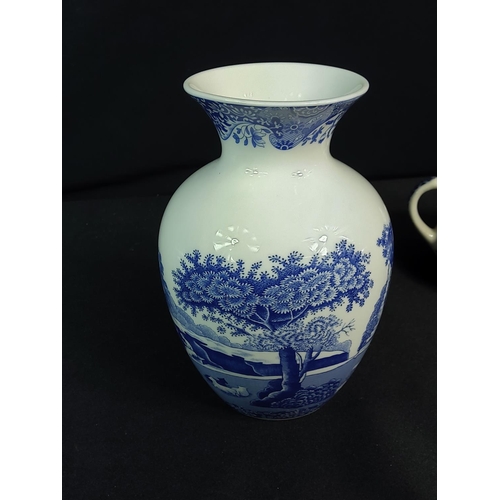 258 - Box of blue and white china mainly Spode