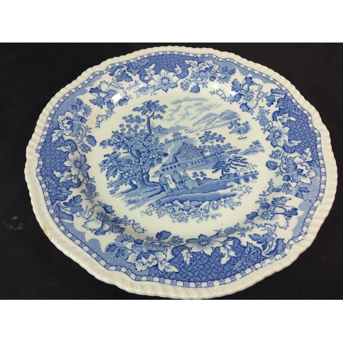 258 - Box of blue and white china mainly Spode