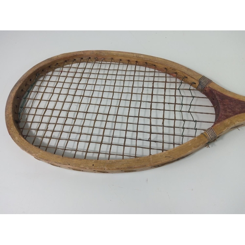 75 - Circa 1900's 31 gut string tennis racket