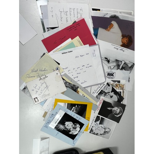 13 - Case of ephemera, autographs, photographs etc