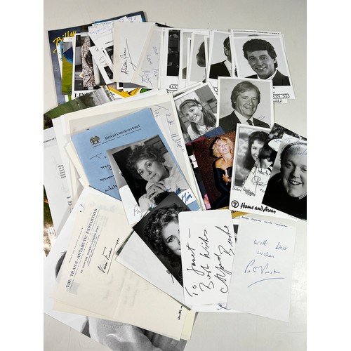 16 - Box of various autographs, photographs and ephemera